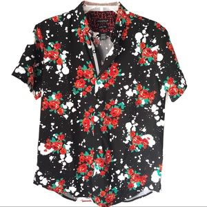 Men’s Floral casual button down